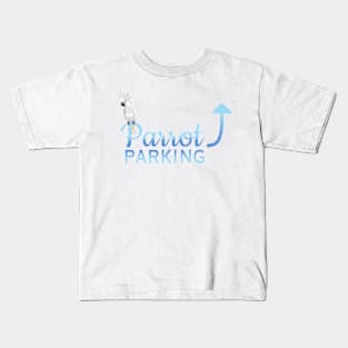 Parrot Parking - Umbrella Cockatoo Kids T-Shirt